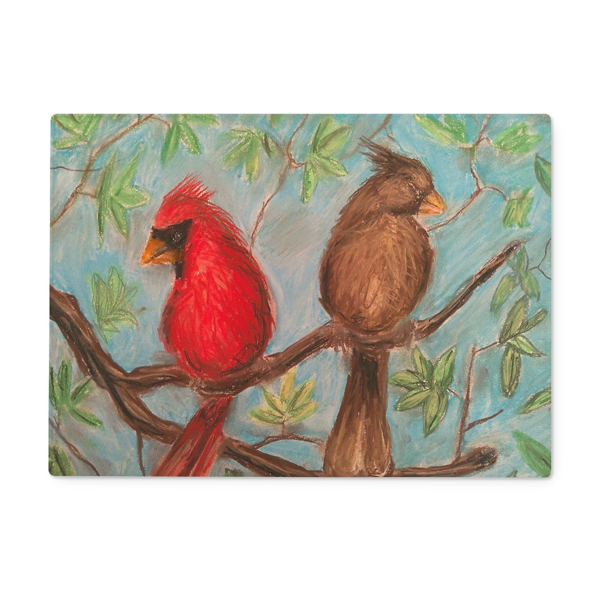 Cardinal Couple Glass Chopping Board