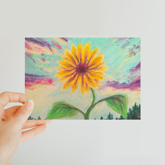 Berry Sunflower ~ Classic Postcard