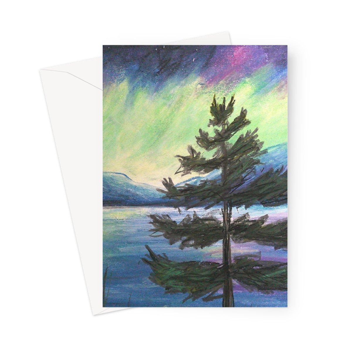 Hued Curtains ~  Greeting Card