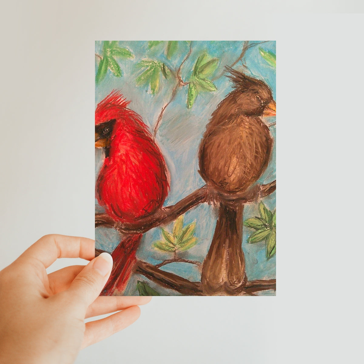 Cardinal Couple Classic Postcard