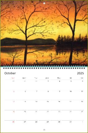 Artwork of Artist Jen Shearer ~ Wall calendars (US & CA) ~ 2025