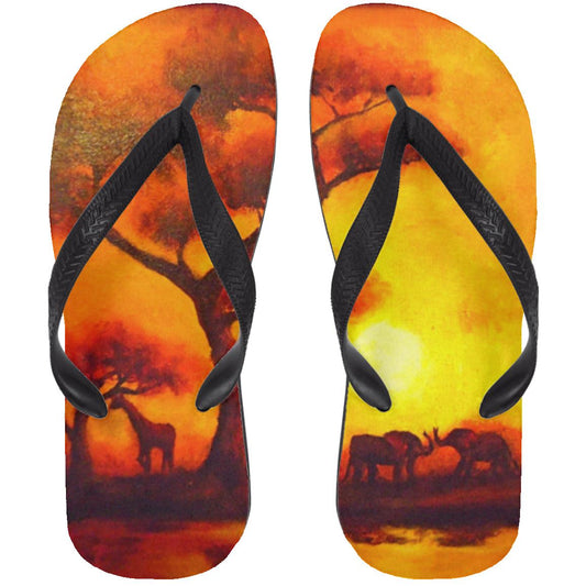 African Sunset ~ Flip Flops