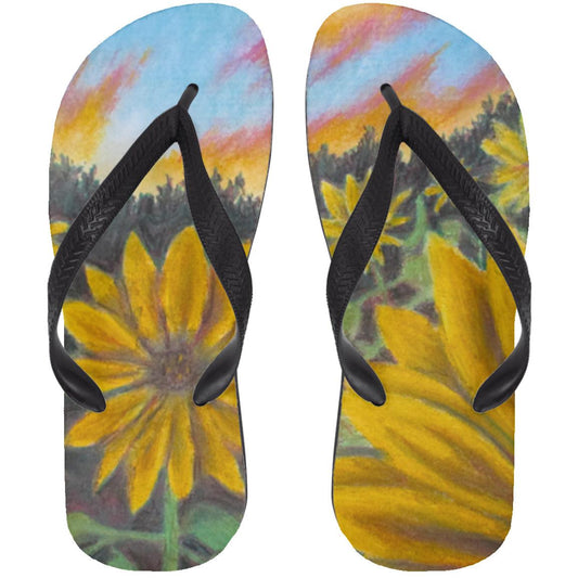 Sunflower Hue ~ Flip Flops
