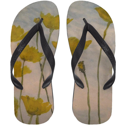 Petalled Yellow ~ Flip Flops