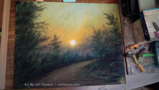 This is a original pastel artwork of Artist Jen Shearer

This original pastel piece comes framed and safely packaged with a tracking number.



"In The Night"



The sun past due

Day light grew

Open doors for the night crew 🌙



Original Artwork and Poetry By Jen Shearer



11" x 1 4

Soft Pastels

Comes Framed

Free Shipping

