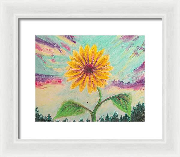 Berry Sunflower - Framed Print