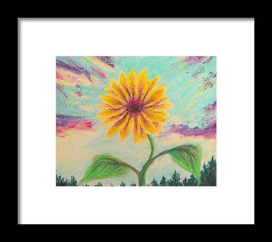 Berry Sunflower - Framed Print