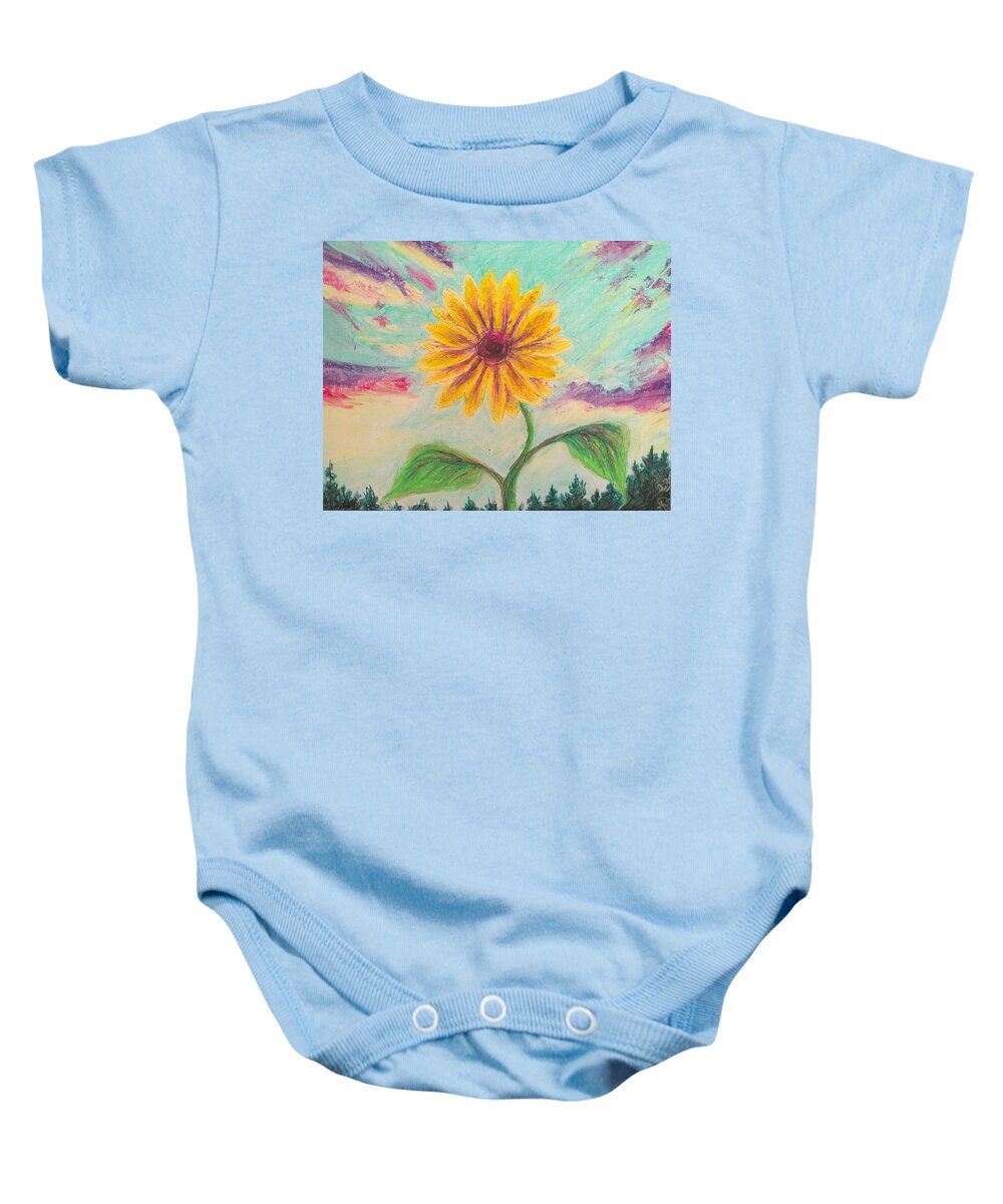 Berry Sunflower - Baby Onesie