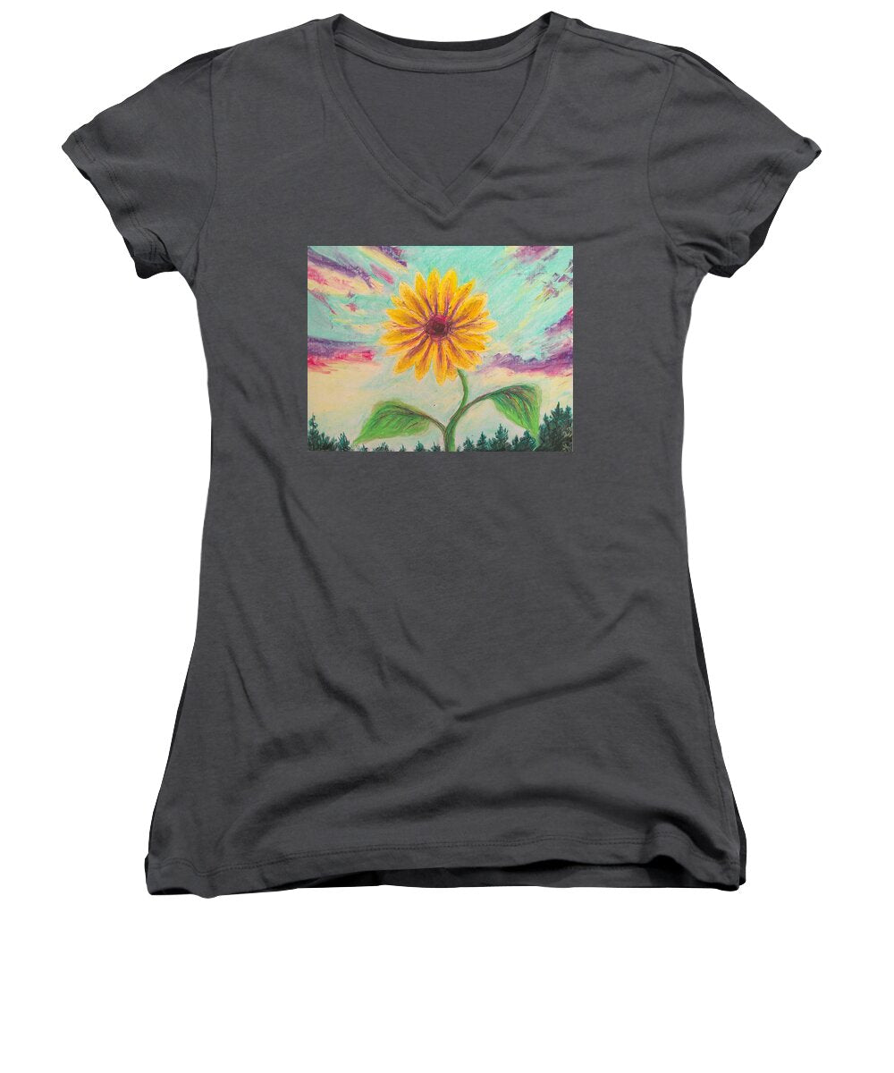 Berry Sunflower - Women's V-Neck