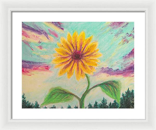 Berry Sunflower - Framed Print