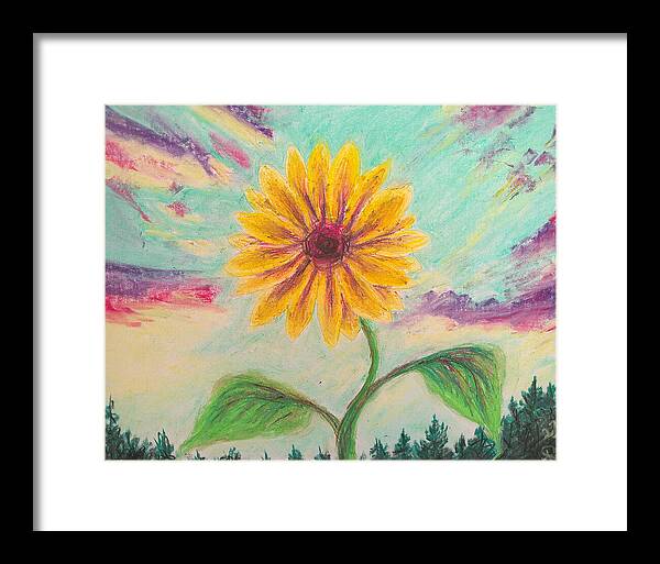 Berry Sunflower - Framed Print