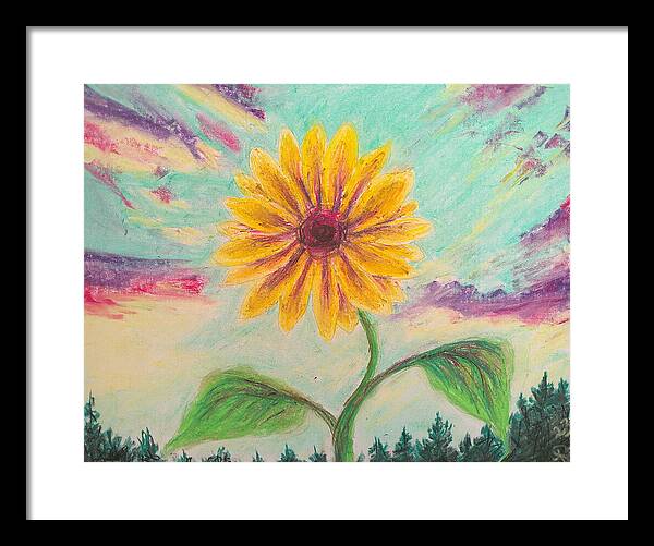 Berry Sunflower - Framed Print