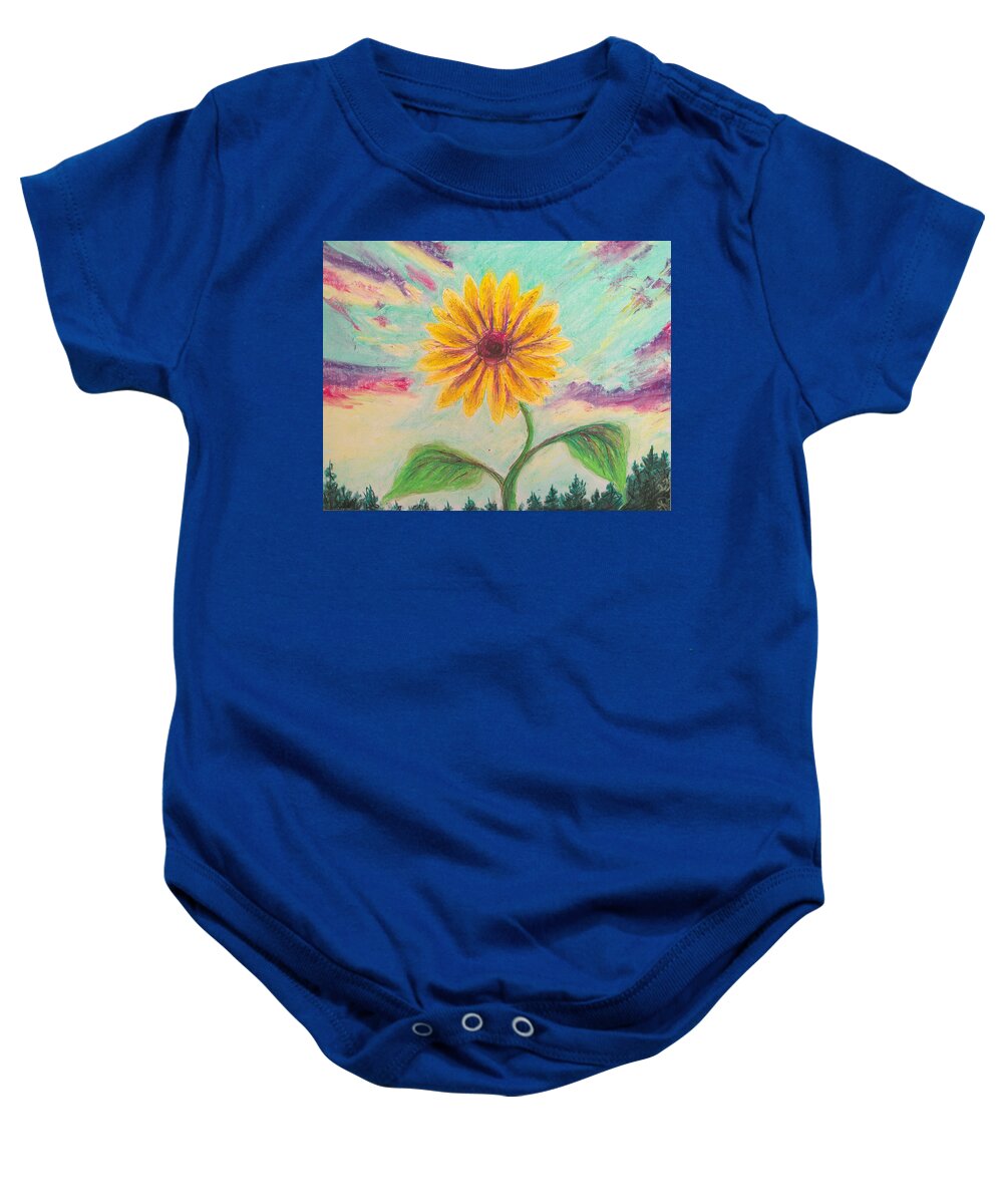 Berry Sunflower - Baby Onesie