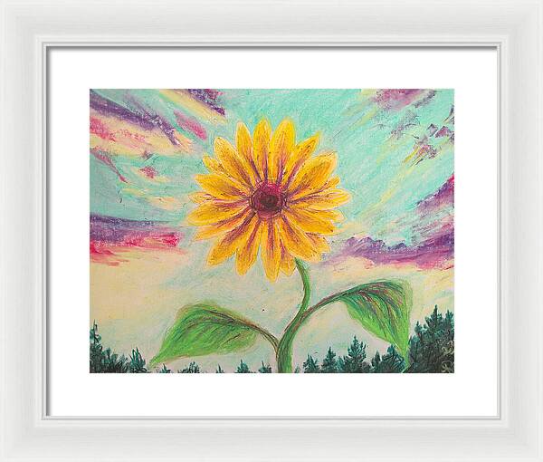 Berry Sunflower - Framed Print