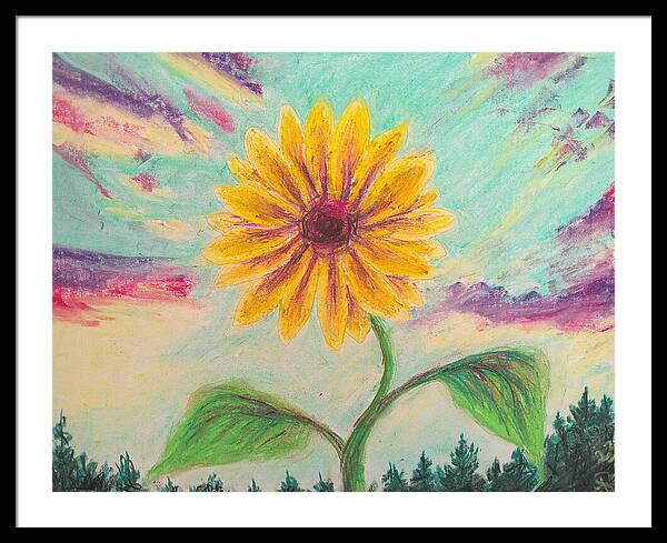 Berry Sunflower - Framed Print