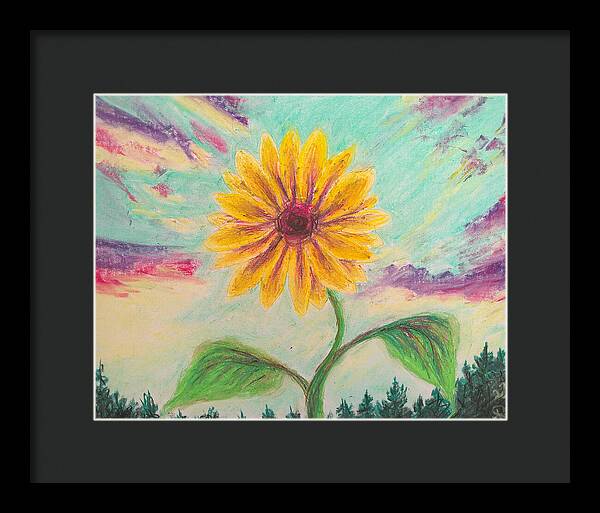 Berry Sunflower - Framed Print