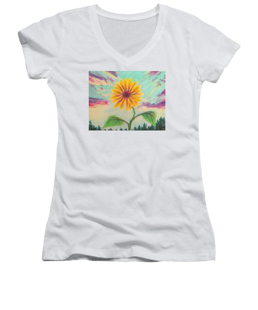 Berry Sunflower - Women's V-Neck