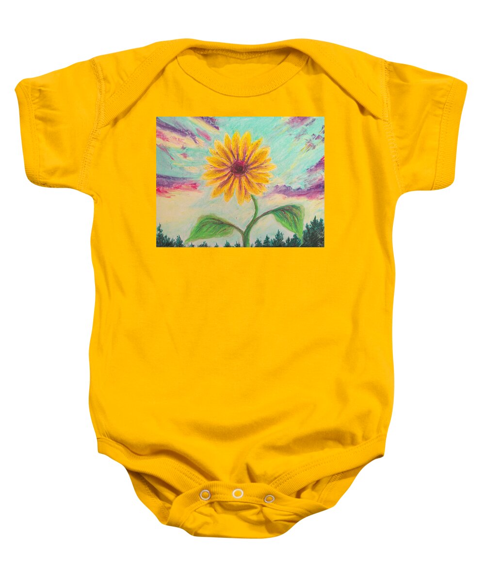 Berry Sunflower - Baby Onesie