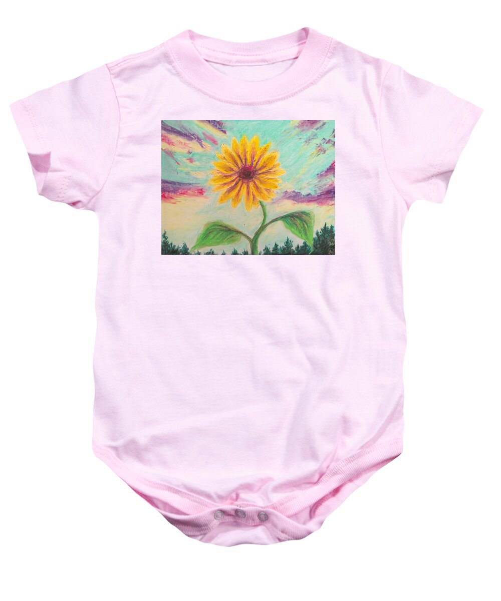 Berry Sunflower - Baby Onesie