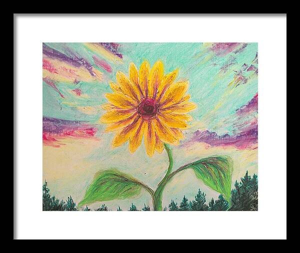 Berry Sunflower - Framed Print