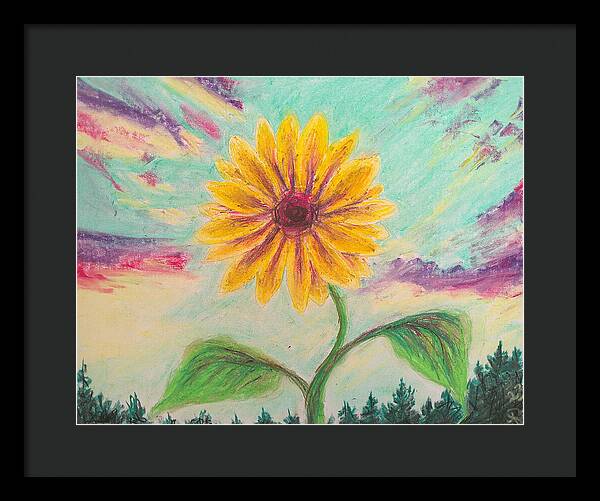 Berry Sunflower - Framed Print