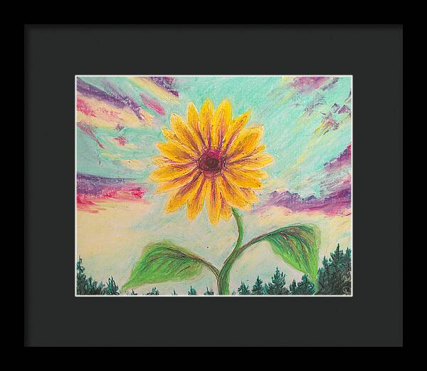 Berry Sunflower - Framed Print