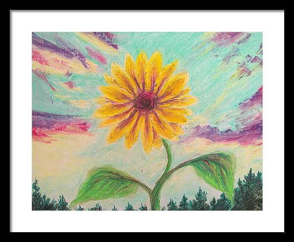 Berry Sunflower - Framed Print