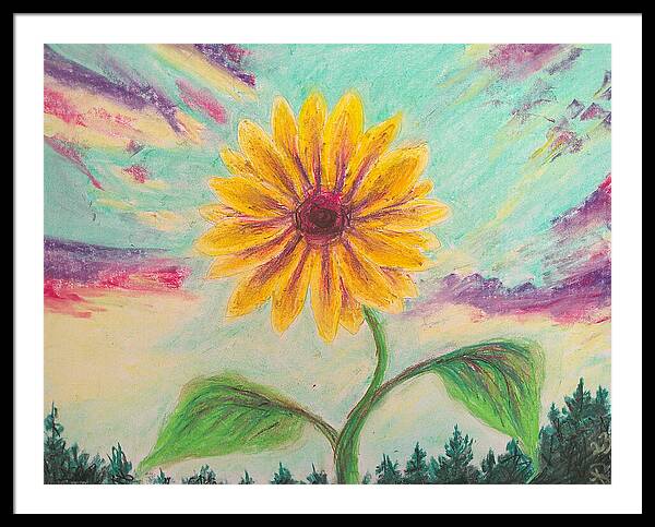 Berry Sunflower - Framed Print