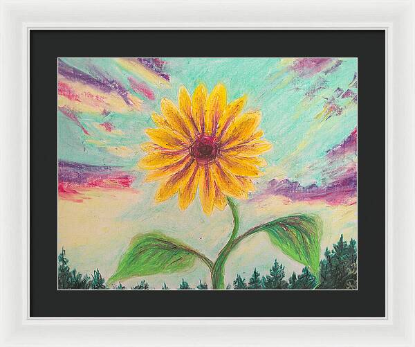 Berry Sunflower - Framed Print