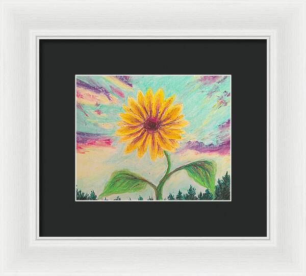 Berry Sunflower - Framed Print