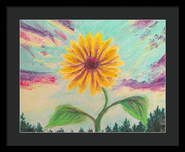 Berry Sunflower - Framed Print