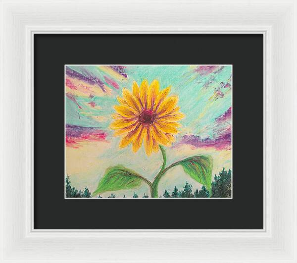 Berry Sunflower - Framed Print