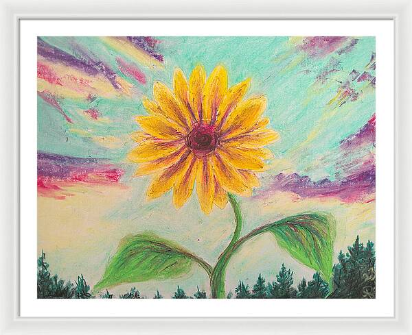 Berry Sunflower - Framed Print