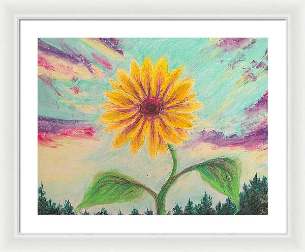 Berry Sunflower - Framed Print