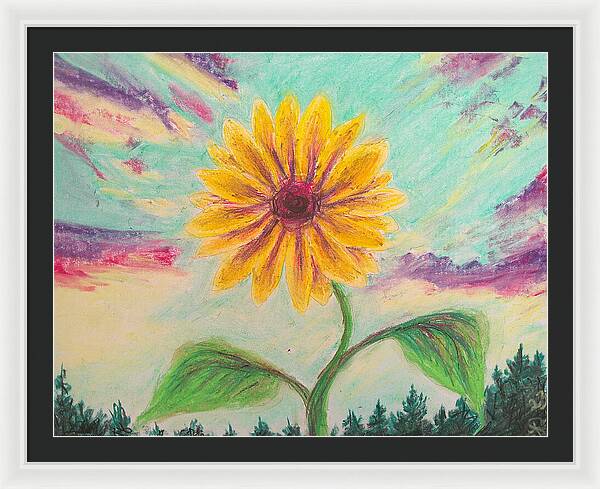 Berry Sunflower - Framed Print