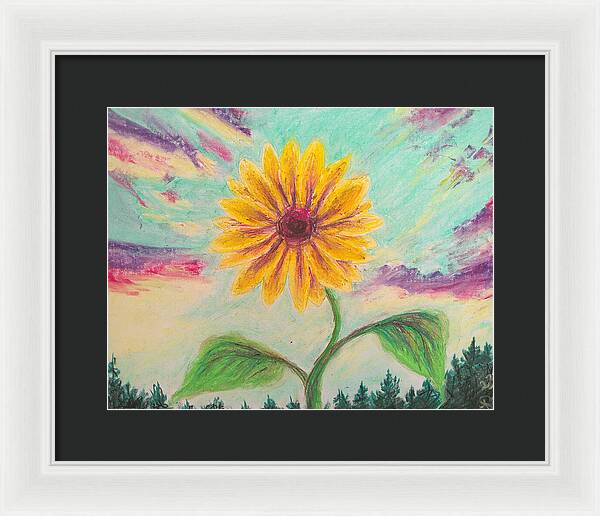 Berry Sunflower - Framed Print