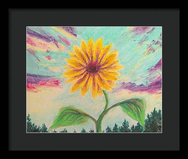 Berry Sunflower - Framed Print