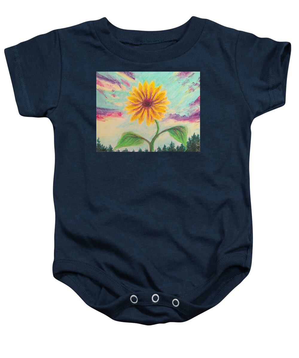 Berry Sunflower - Baby Onesie