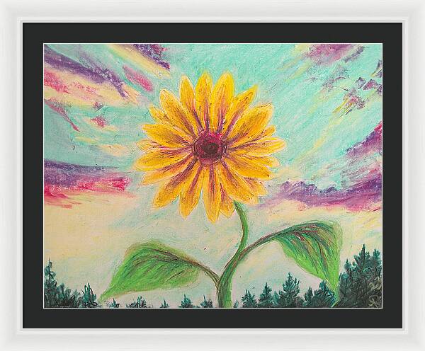 Berry Sunflower - Framed Print