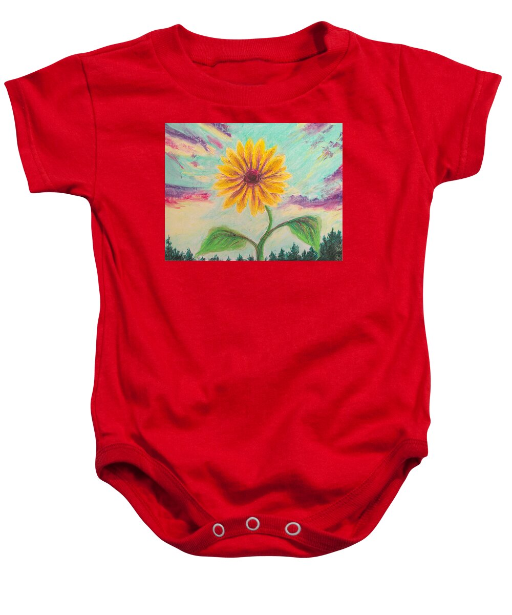 Berry Sunflower - Baby Onesie