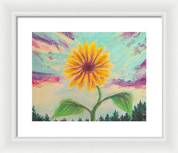 Berry Sunflower - Framed Print