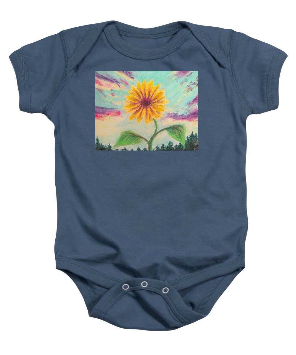 Berry Sunflower - Baby Onesie