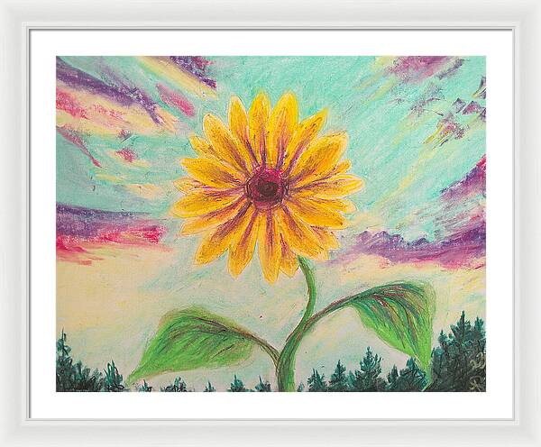 Berry Sunflower - Framed Print