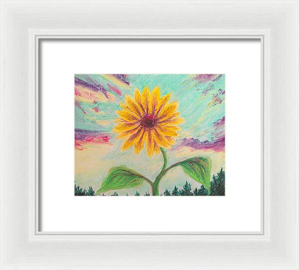 Berry Sunflower - Framed Print