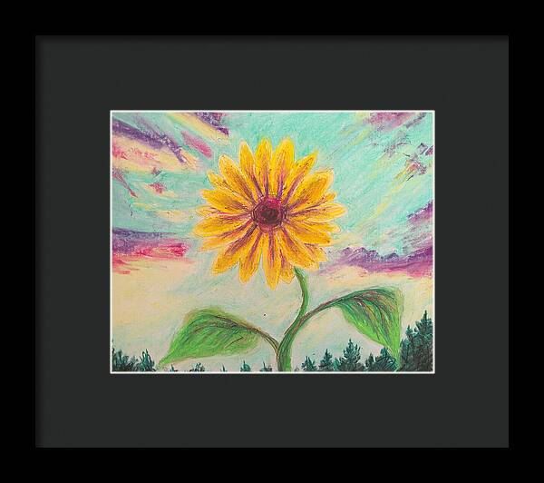 Berry Sunflower - Framed Print