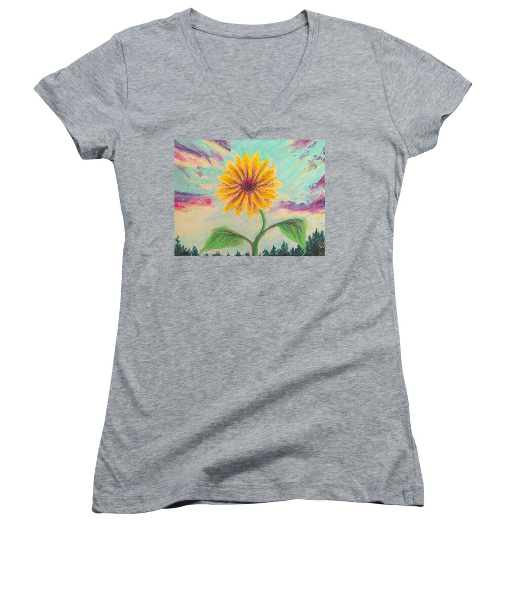 Berry Sunflower - Women's V-Neck