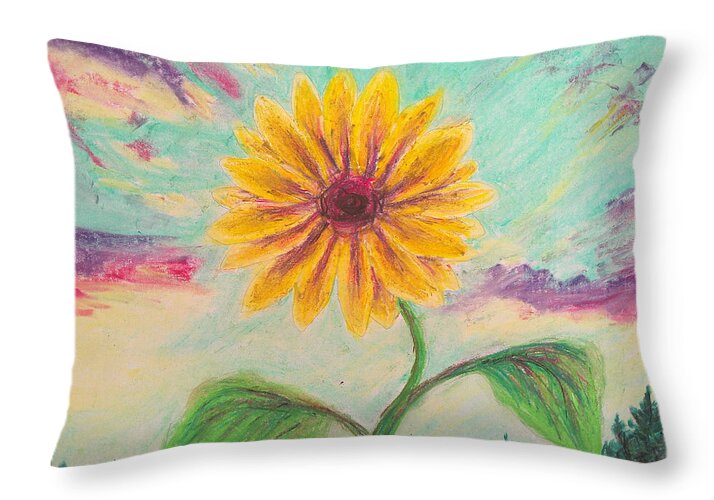 Berry Sunflower - Throw Pillow