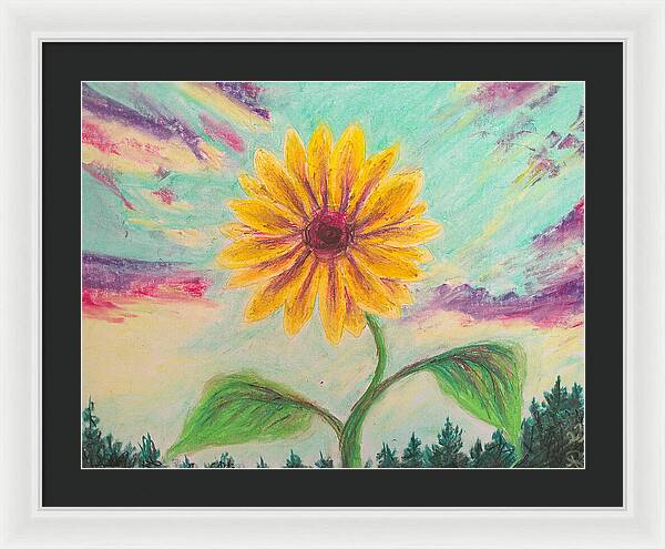 Berry Sunflower - Framed Print