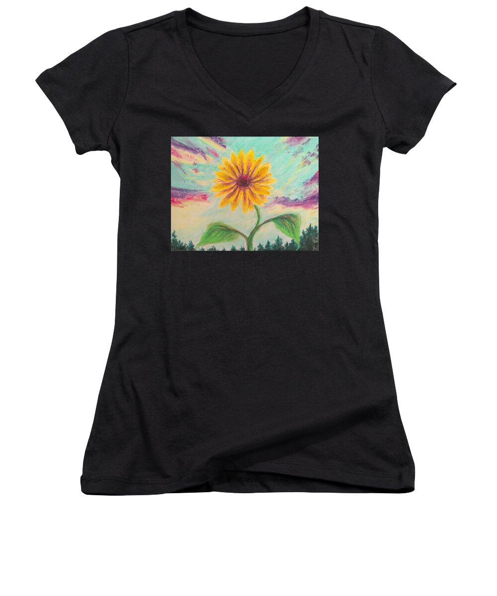 Berry Sunflower - Women's V-Neck