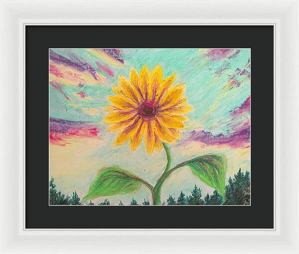 Berry Sunflower - Framed Print